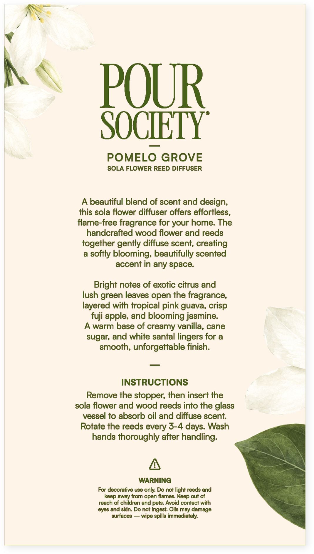 Pomelo Grove Sola Flower Diffuser