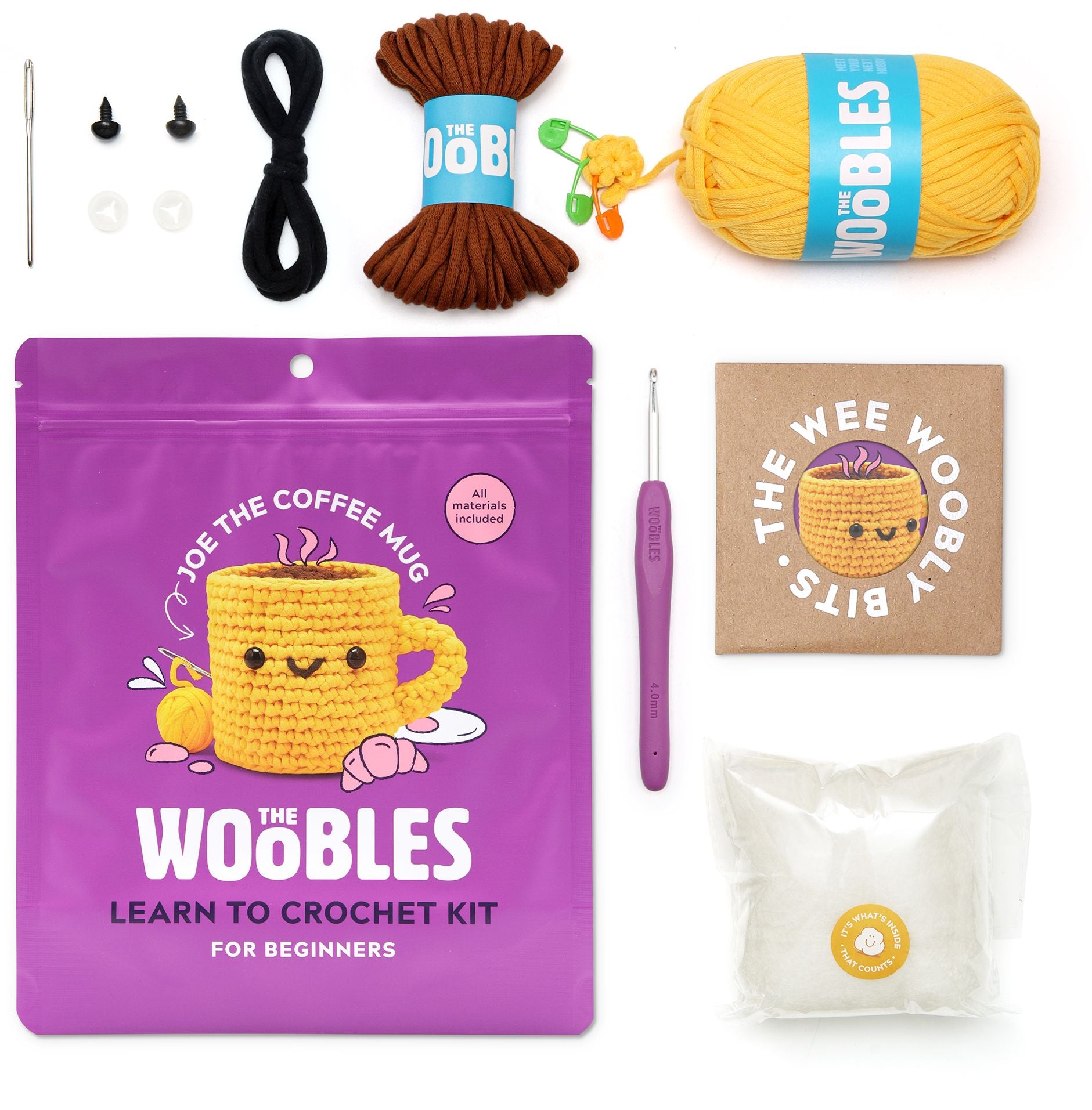 Joe the Coffee Mug Learn to Crochet Kit