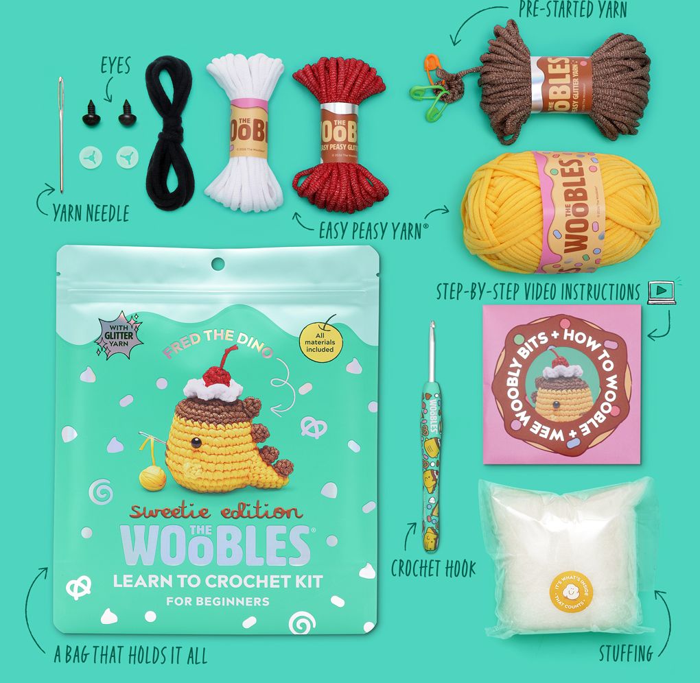 Fred the Dino: Sweeties Edition Learn to Crochet Kit