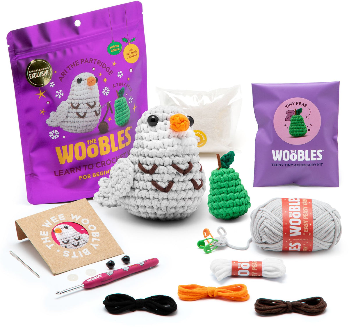 Ari the Partridge & Tiny Pear Crochet Kit Exclusive