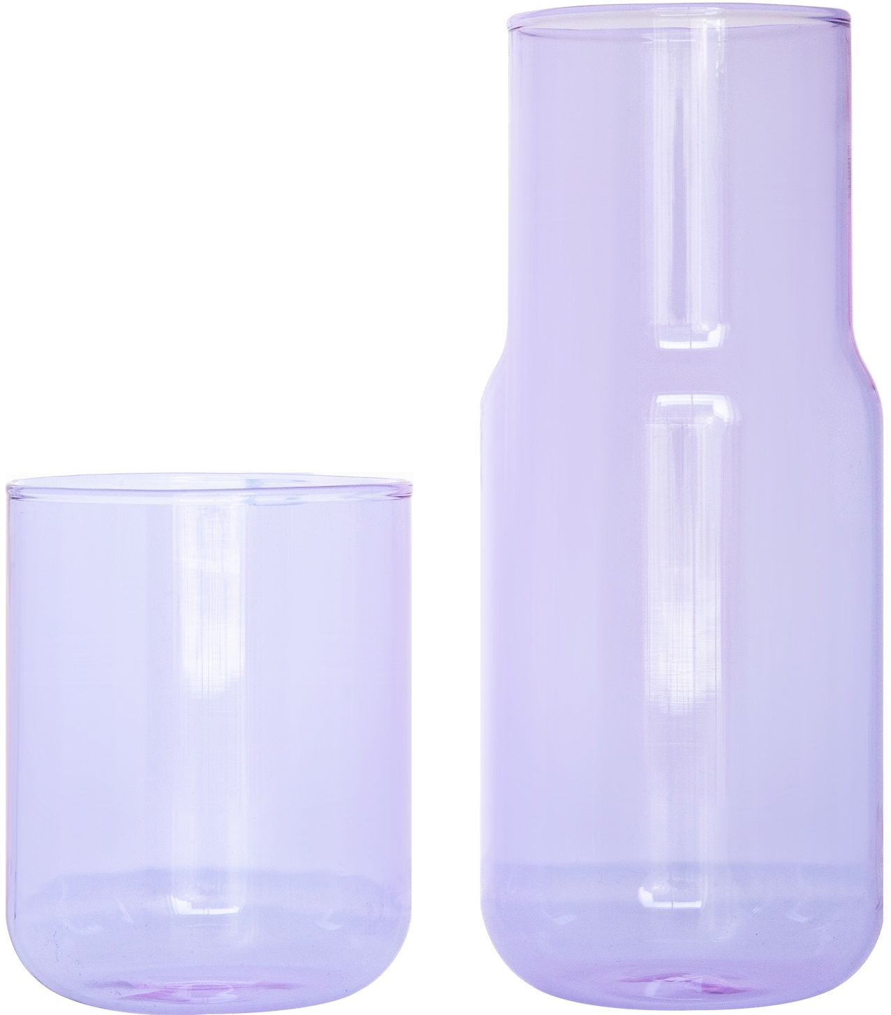 Tinted Glass Carafe - Violet