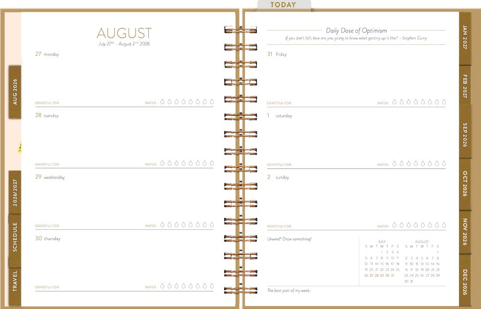 2026-2027 Seedlings Butterflies 17 Month Hardcover Weekly/Monthly Planner