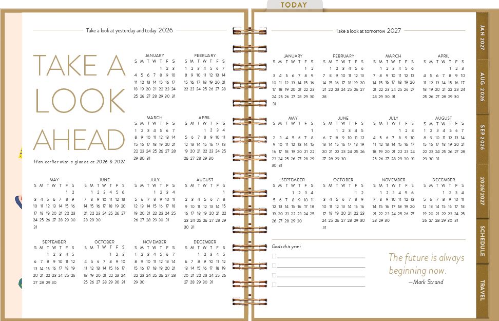 2026-2027 Seedlings Butterflies 17 Month Hardcover Weekly/Monthly Planner