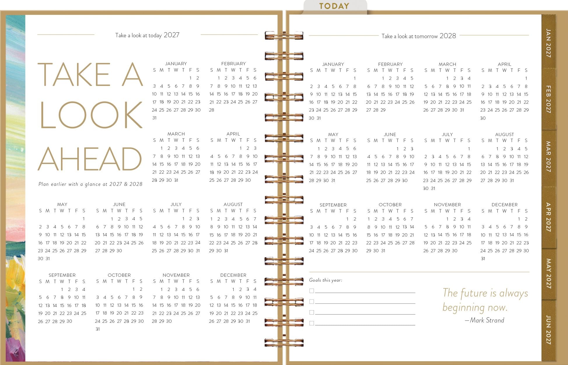 2027 On the Bright Side Peaceful View Weekly Planner