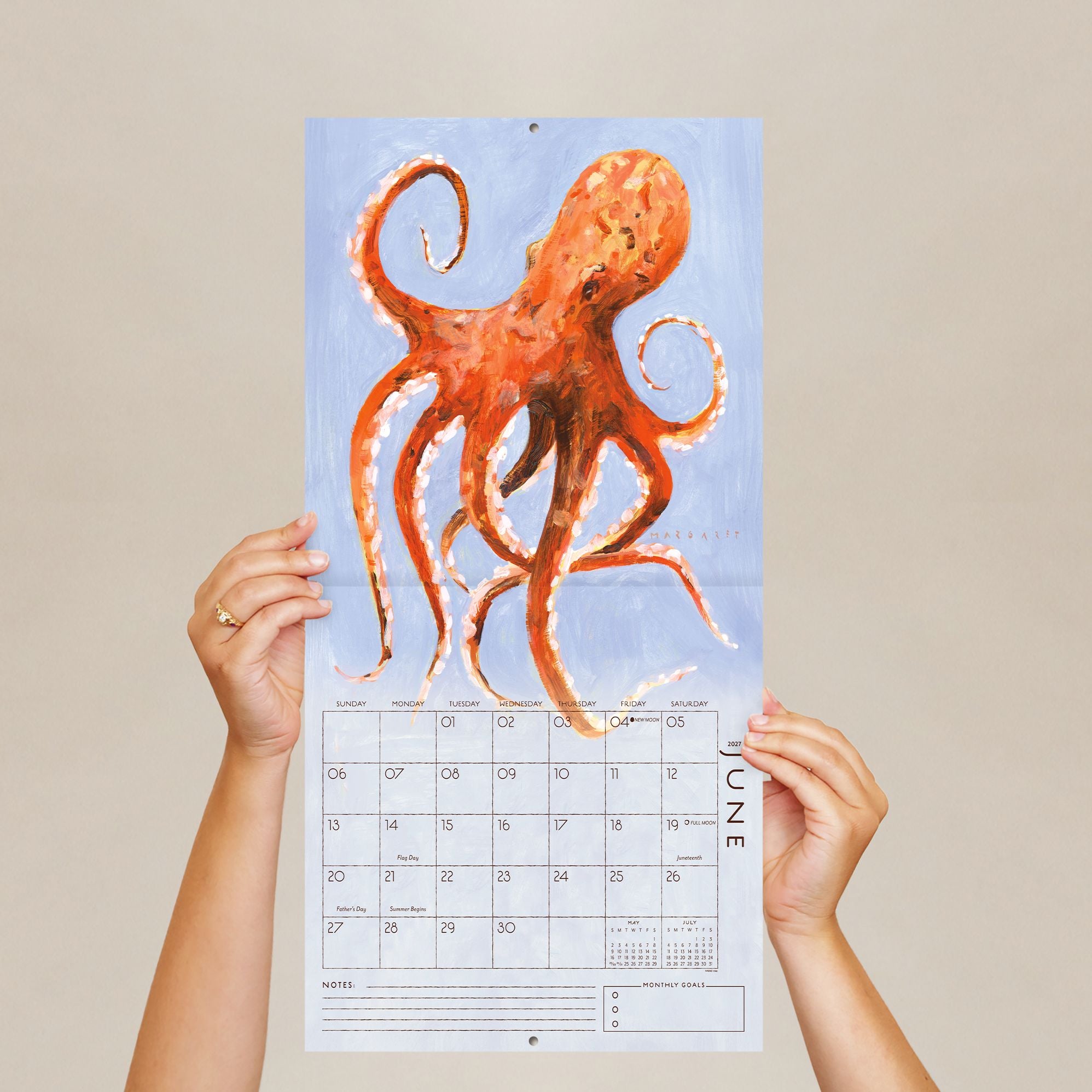 2027 Seedlings Keep Swimming Wall Calendar