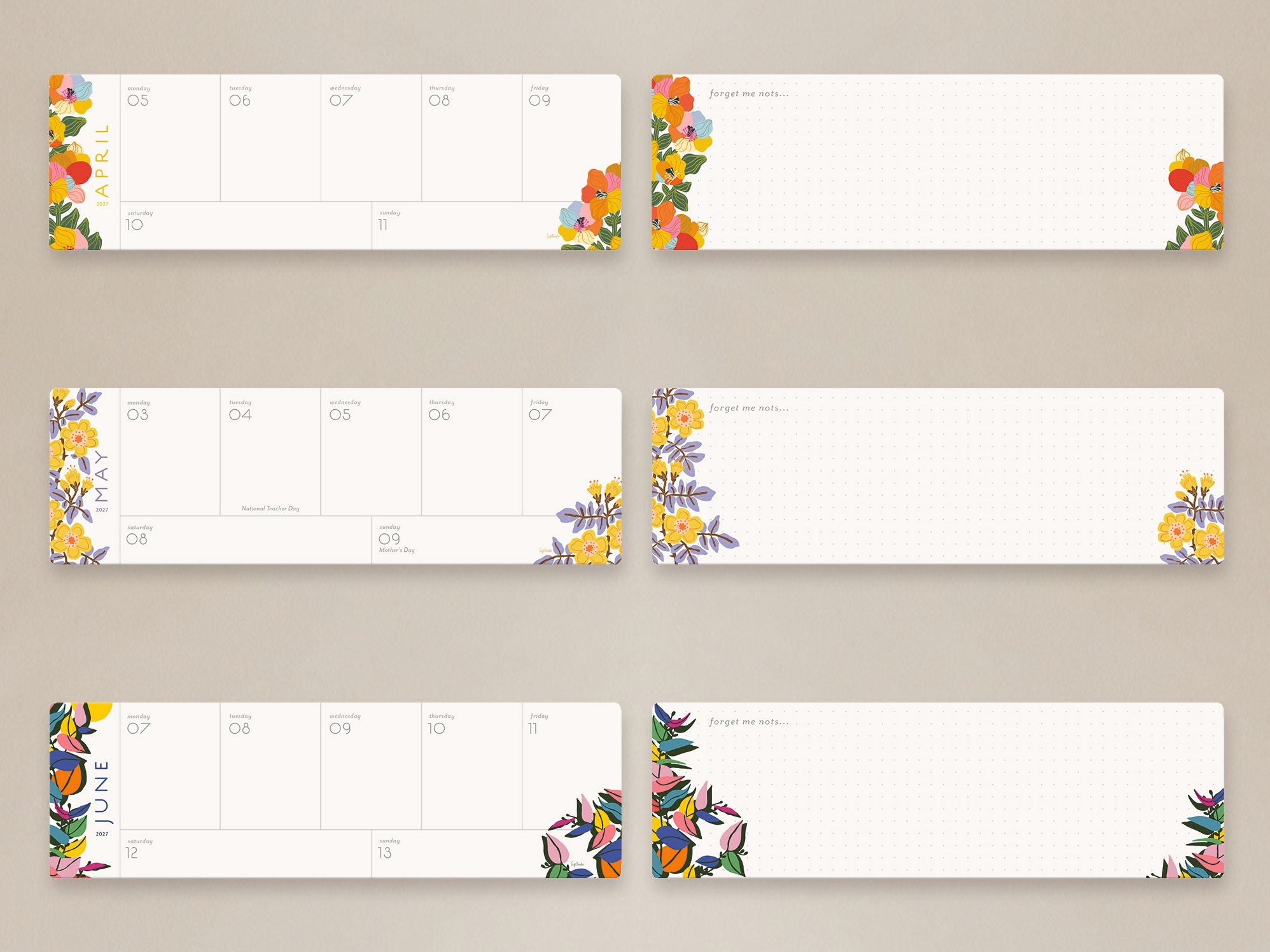 2027 Seedlings Soft Days Ahead Desk Planner