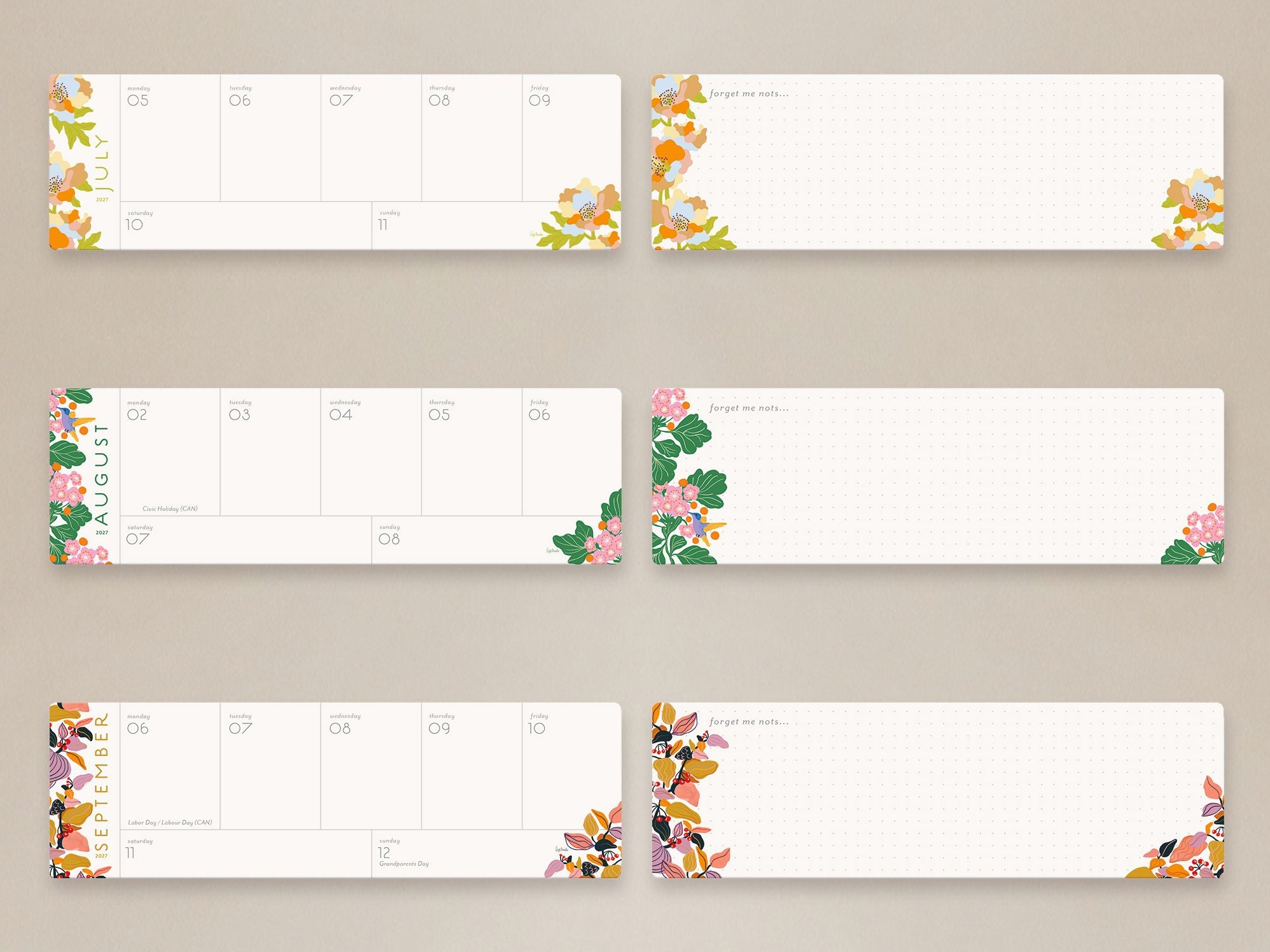 2027 Seedlings Soft Days Ahead Desk Planner