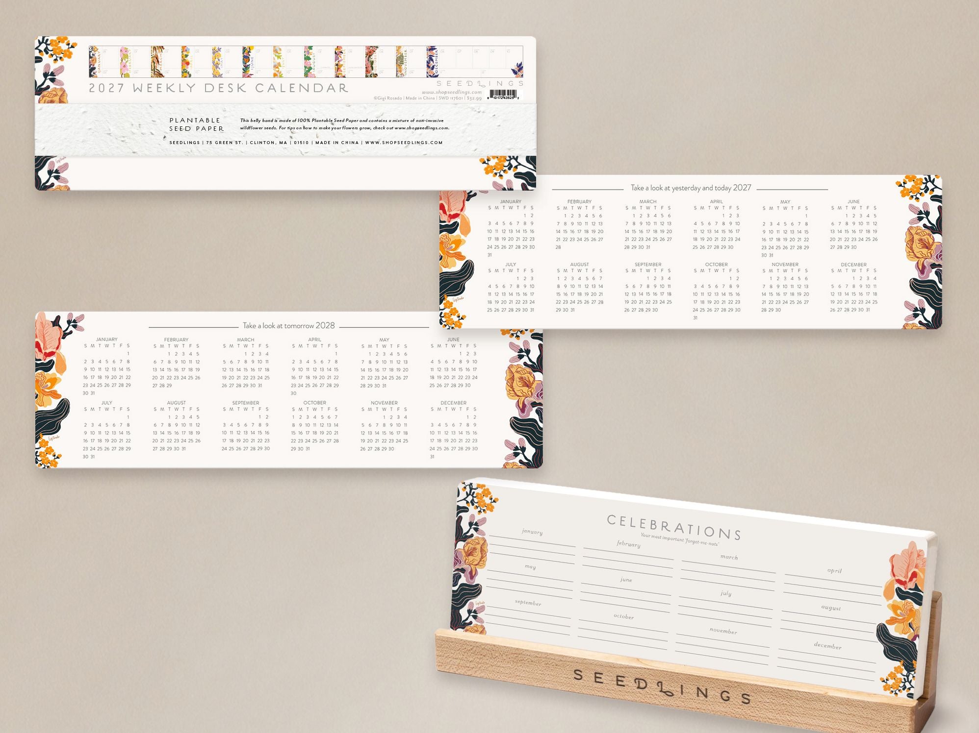 2027 Seedlings Soft Days Ahead Desk Planner