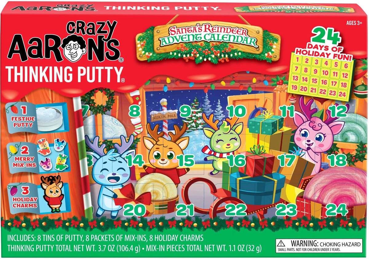 Santa's Reindeer Thinking Putty Advent Calendar