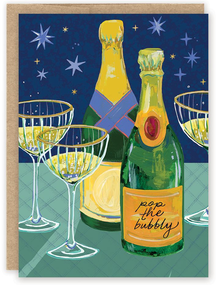 Pass The Bubbly New Year Card