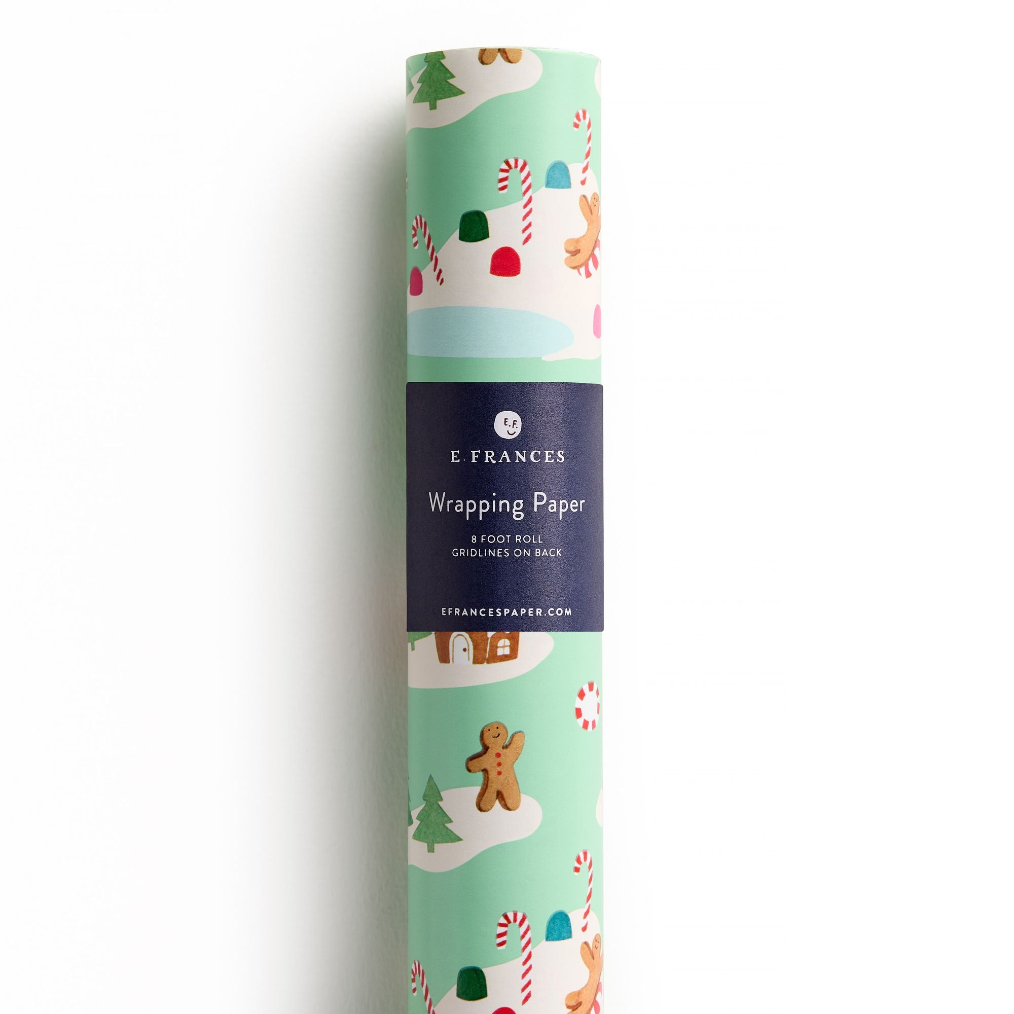 Mint Gingerbread Village Wrapping Paper