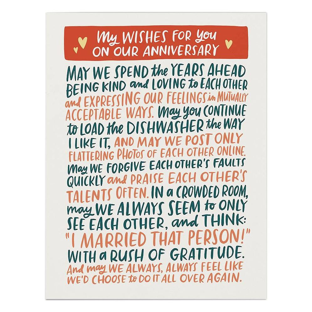 Wishes for You Anniversary Card