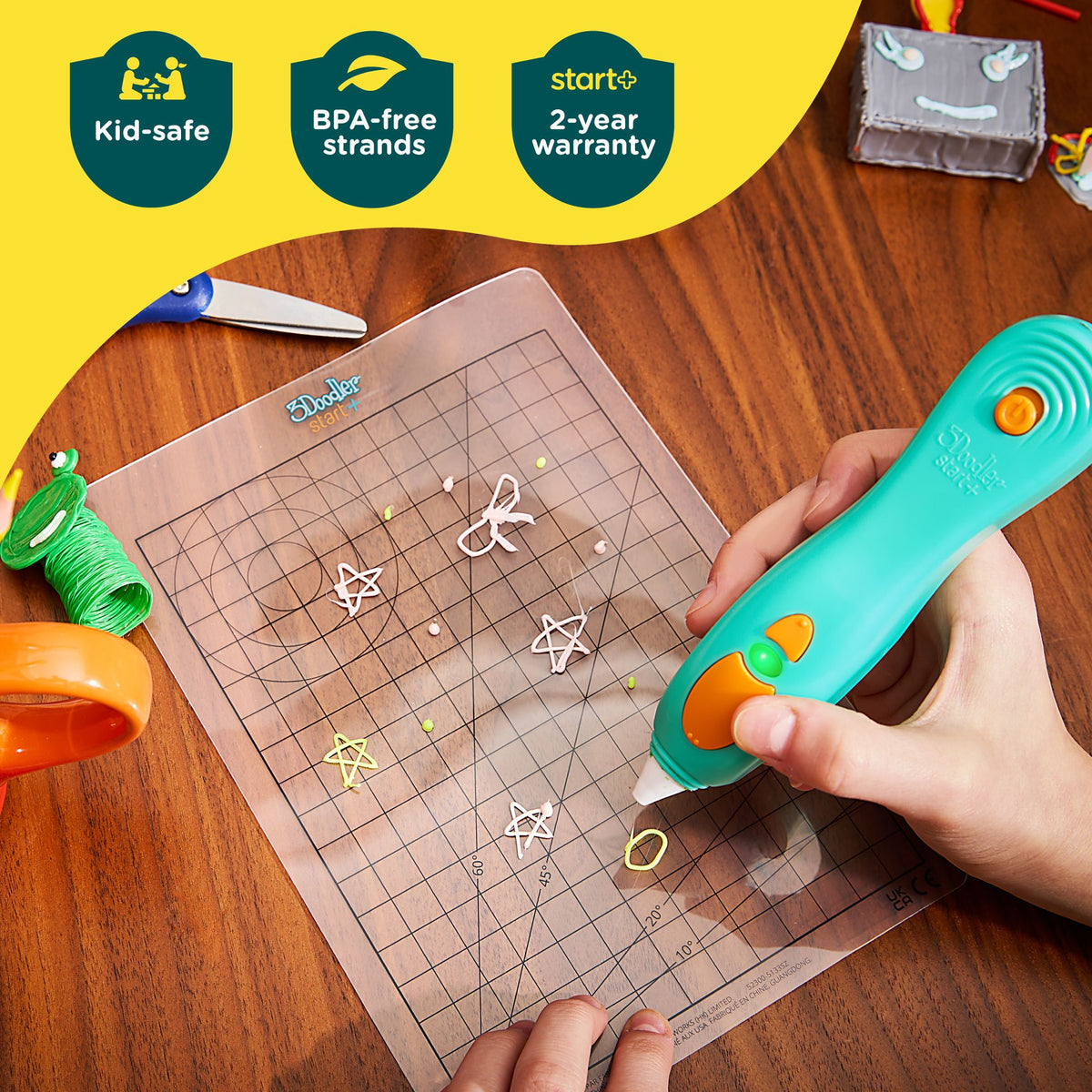 3Doodler Start+ Essentials 3D Pen Set for Kids, Easy to Use, Learn from Home Art Activity Set, Educational STEM Toy for Boys & Girls Ages 6+