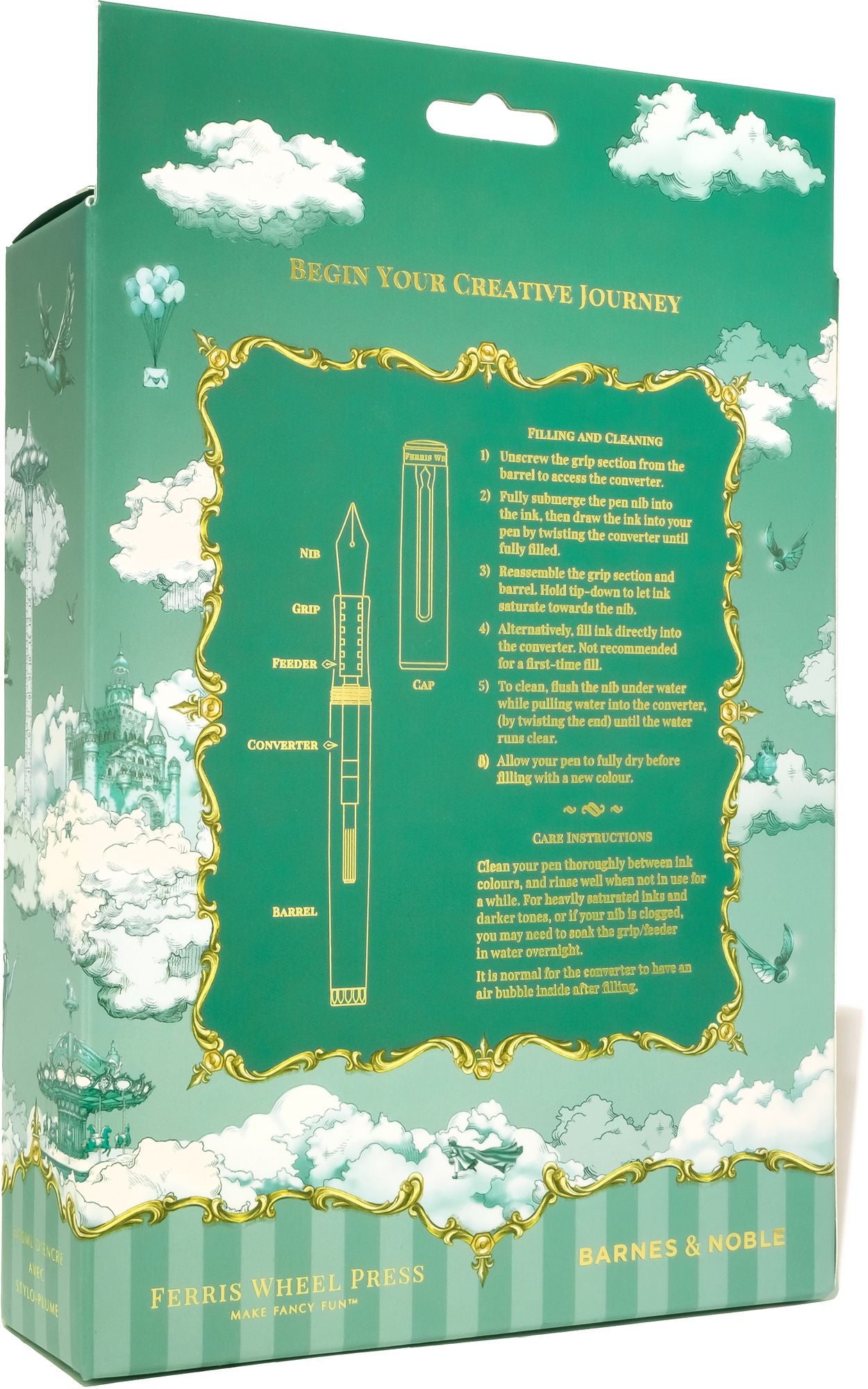 Green Fountain Pen & Ink Charger S/3 (10mL) | Paper Source