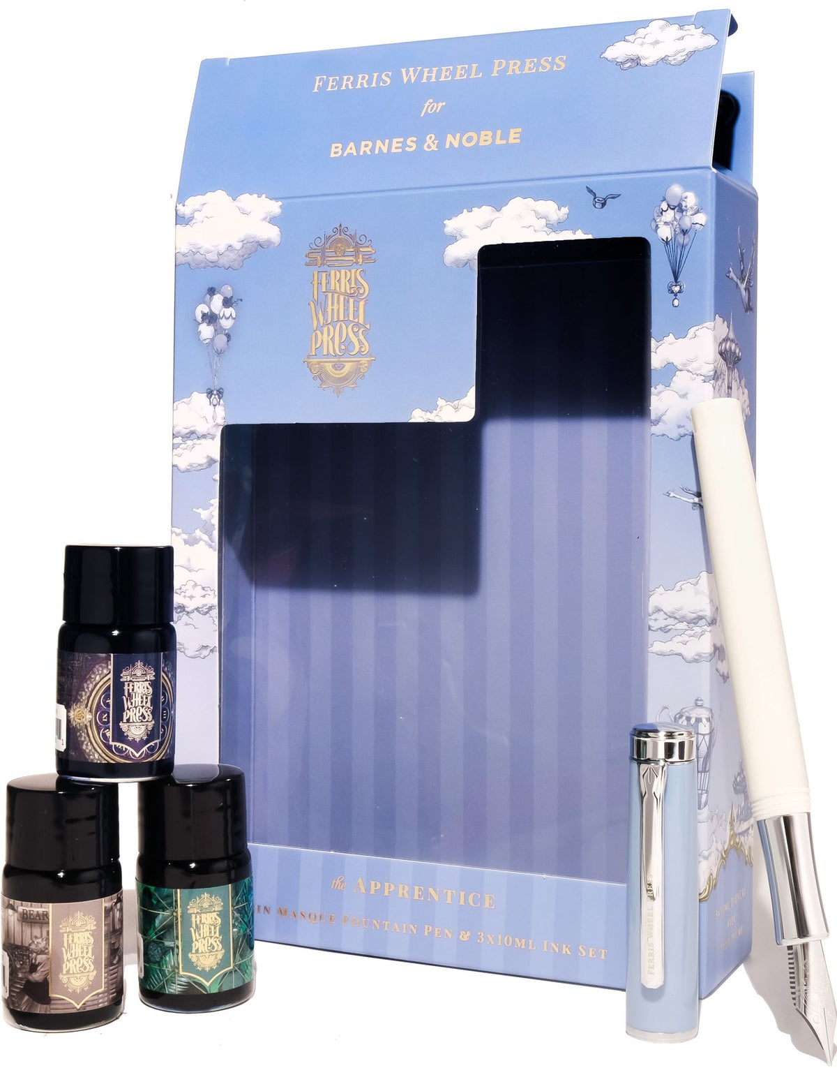 Light Blue Fountain Pen & Ink Charger S/3 (10mL)