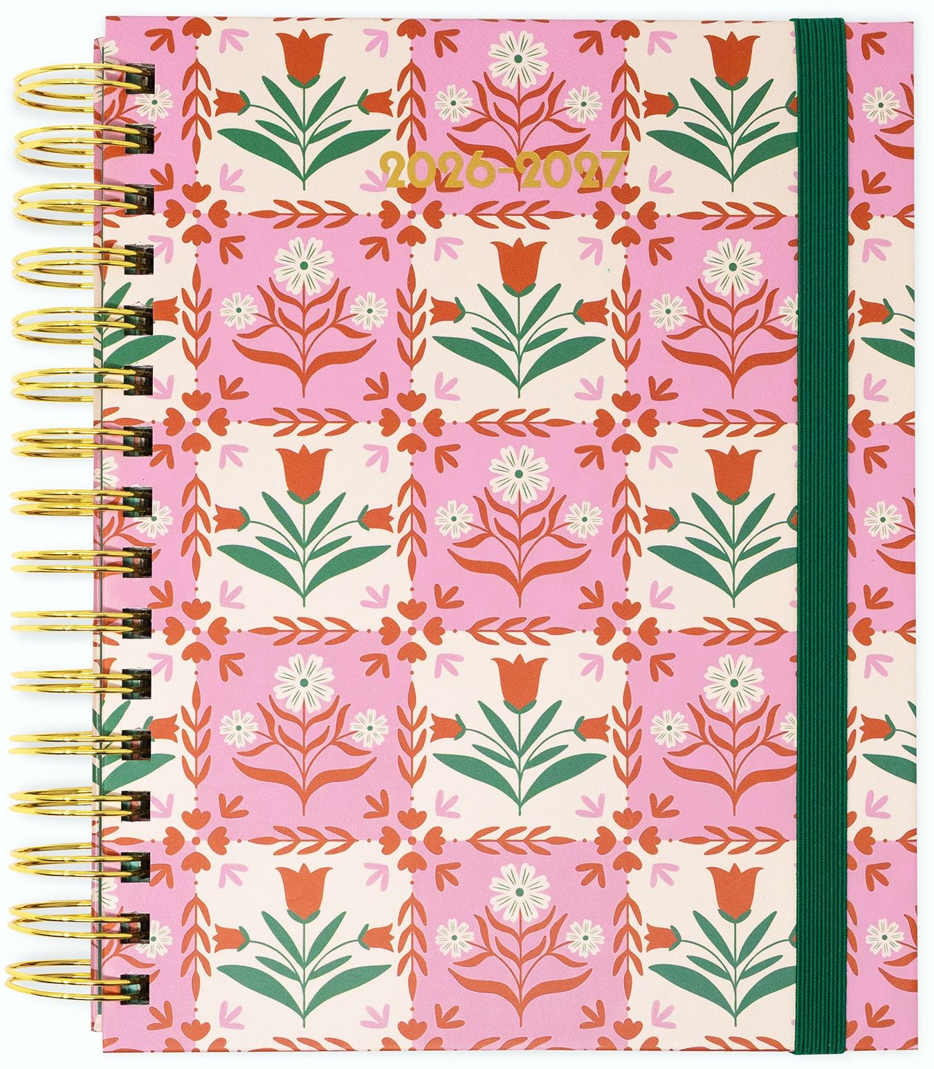 2026-2027 Bando 17 Month Medium Planner, Pink Tile Floral