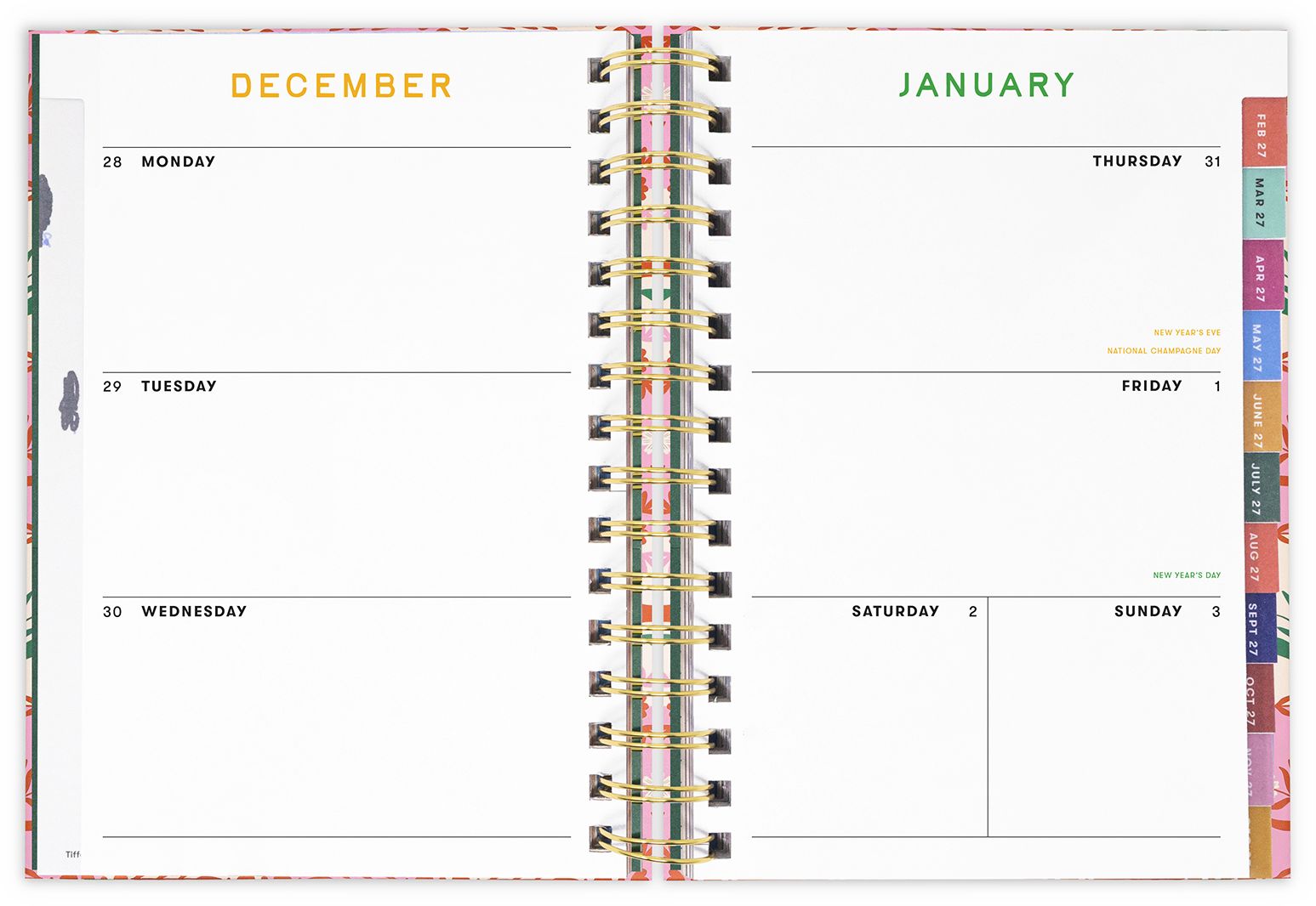 2026-2027 Bando 17 Month Medium Planner, Pink Tile Floral