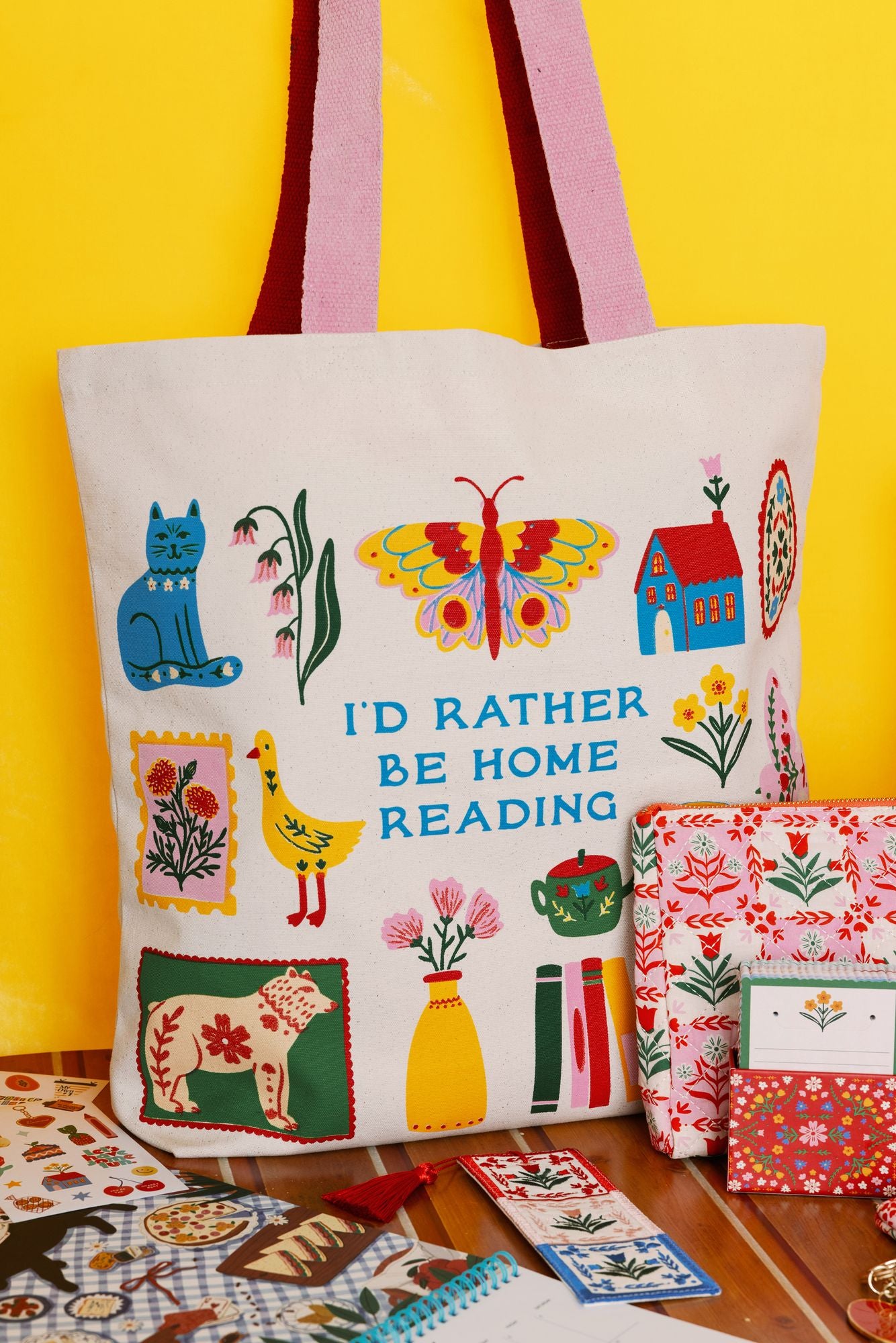 I'd Rather Be Home Reading Tote