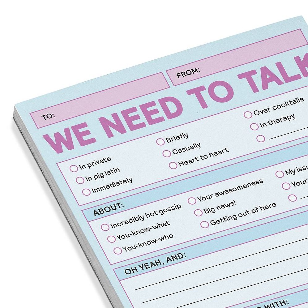 We Need to Talk Pad Knock Knock Nifty Notes (Pastel Version)