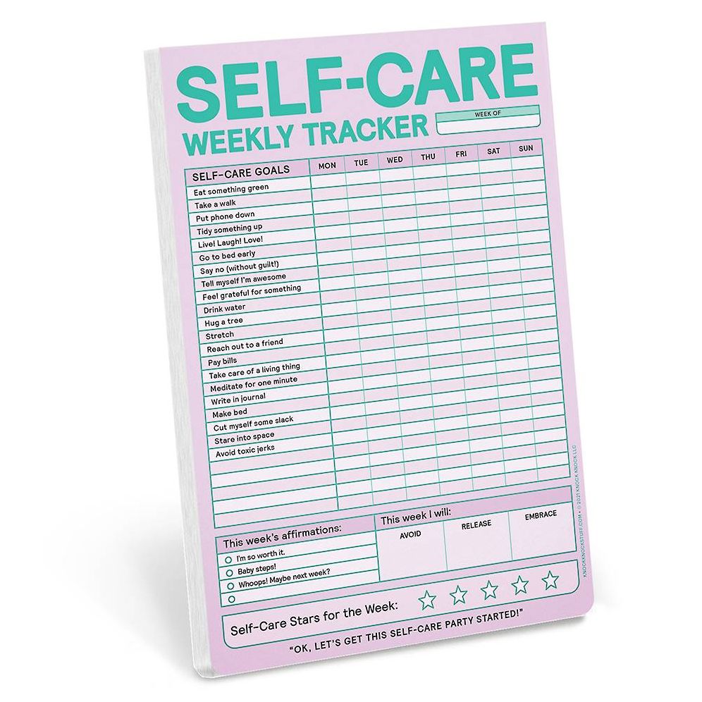 Self-Care Weekly Tracker Knock Knock Pad | Paper Source