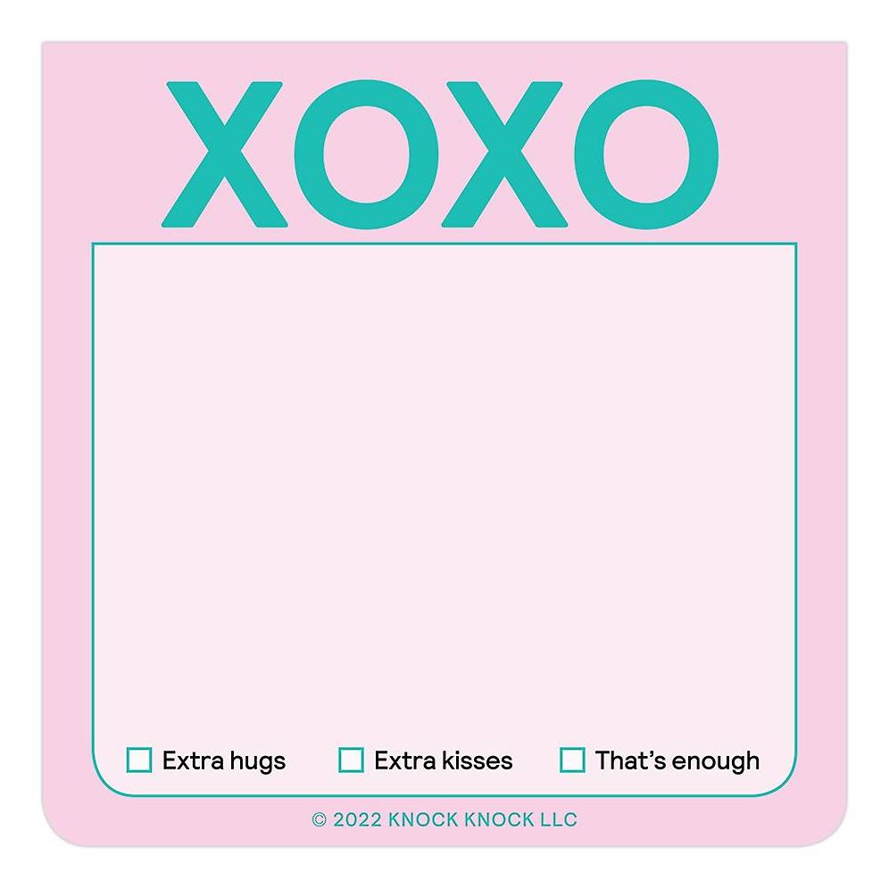 XOXO Knock Knock Sticky Notes (Pastel Version)