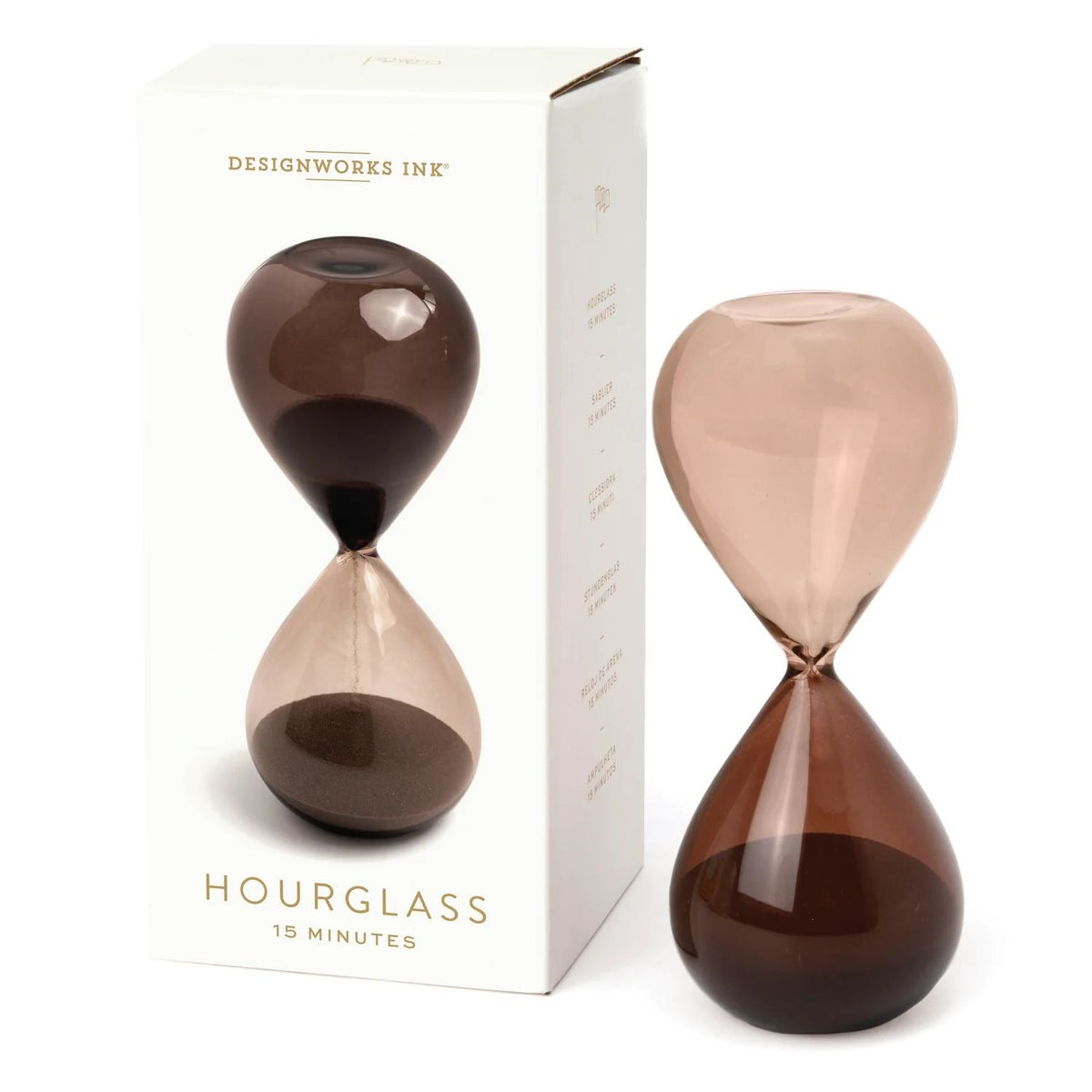 Smoky Quartz 15 Minute Hourglass