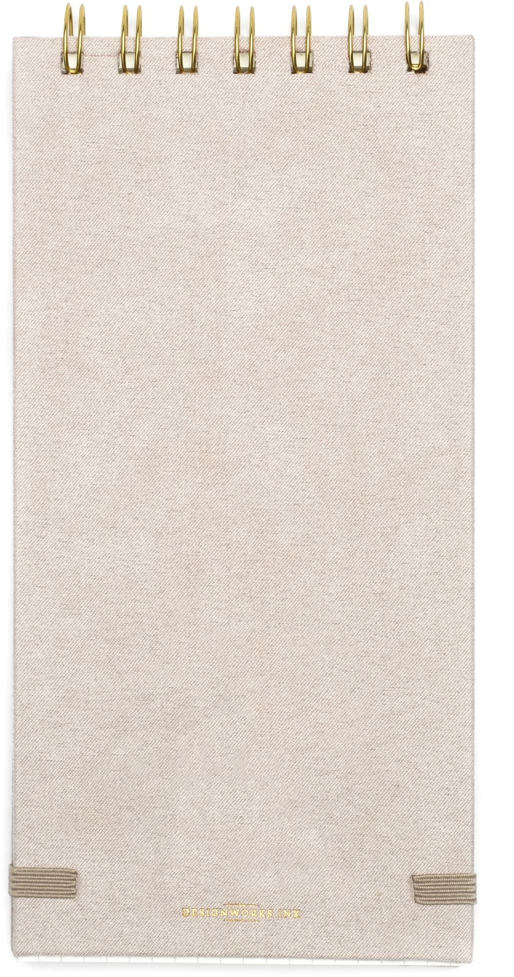 Vegan Suede Reporter Notepad - Taupe