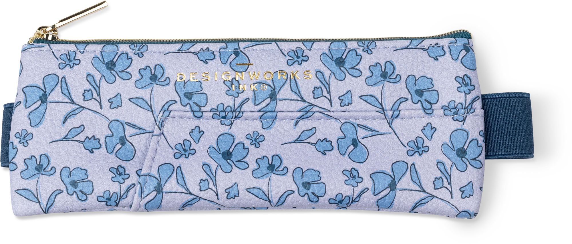 Blue Floral Journal Pencil Pouch
