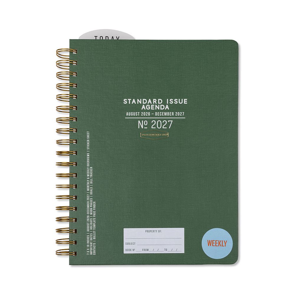 2026-2027 Pine Standard Issue Weekly Desk Planner