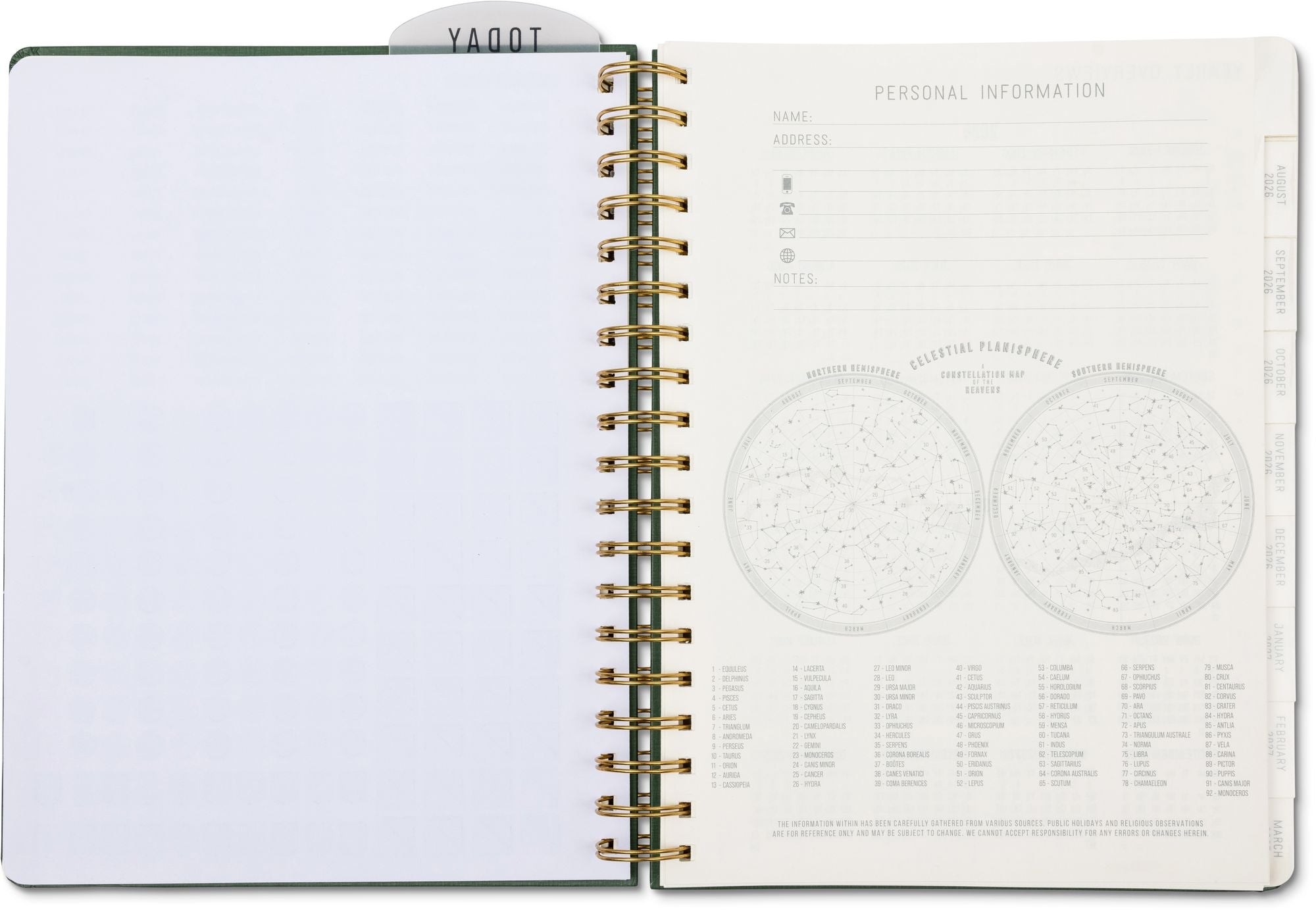 2026-2027 Pine Standard Issue Weekly Desk Planner