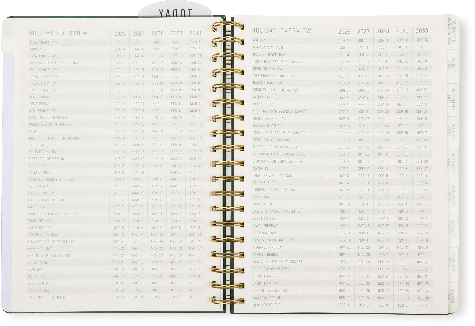 2026-2027 Pine Standard Issue Weekly Desk Planner