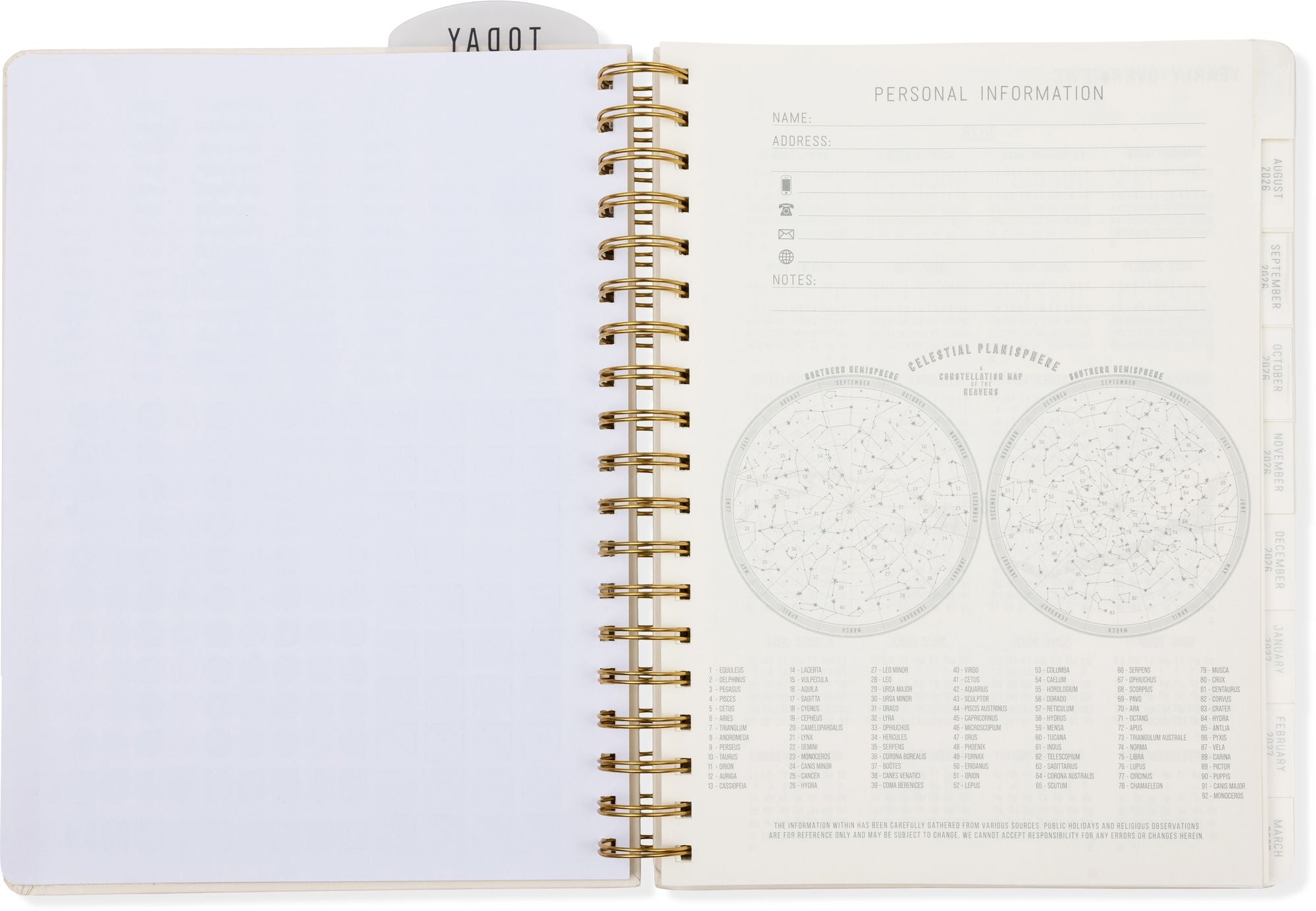 2026-2027 Cream Standard Issue Weekly Desk Planner