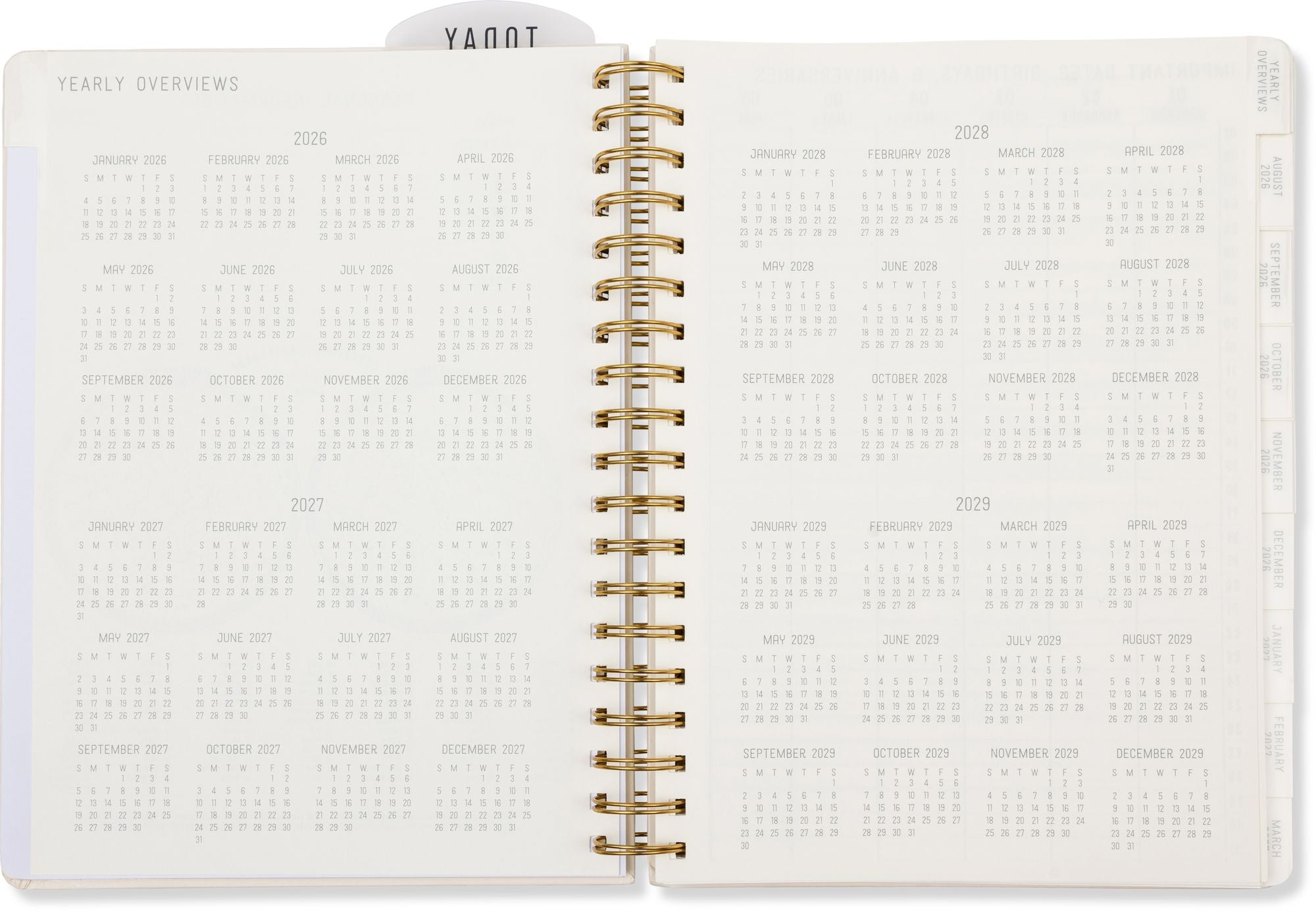 2026-2027 Cream Standard Issue Weekly Desk Planner