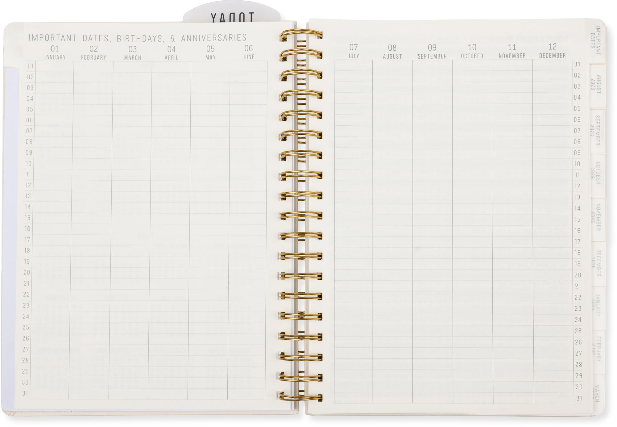 2026-2027 Cream Standard Issue Weekly Desk Planner