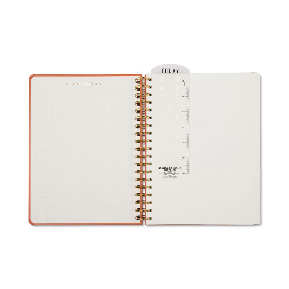 2026-2027 Tangerine Standard Issue Weekly Desk Planner