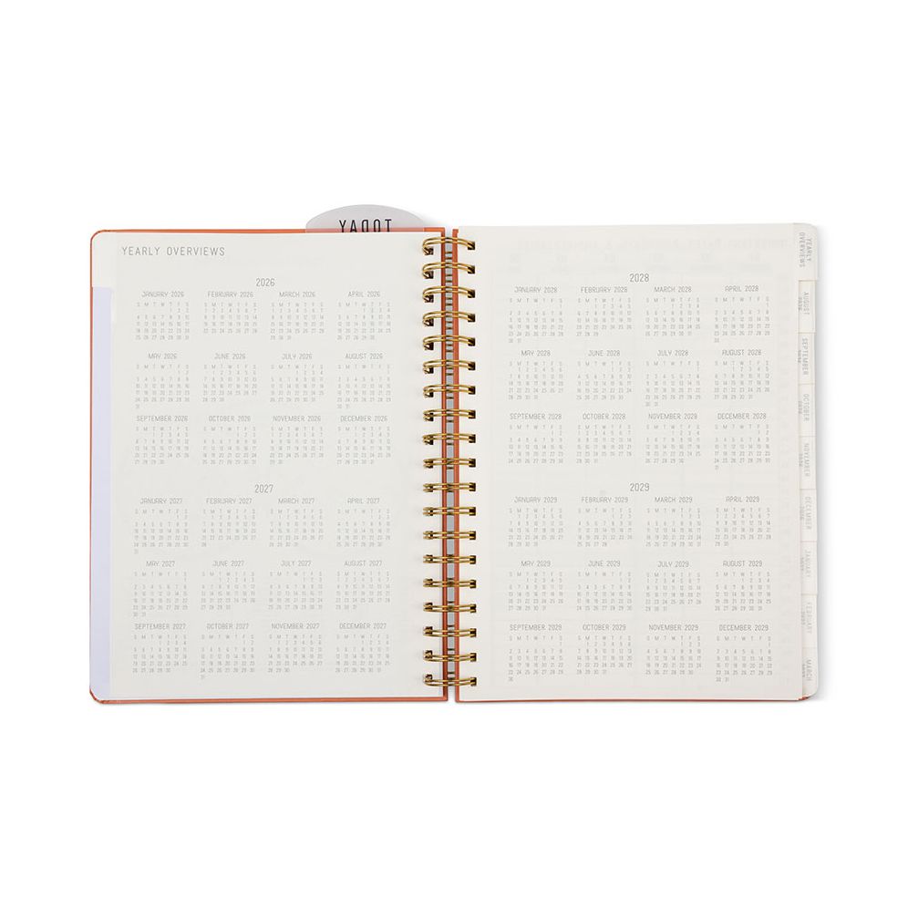 2026-2027 Tangerine Standard Issue Weekly Desk Planner