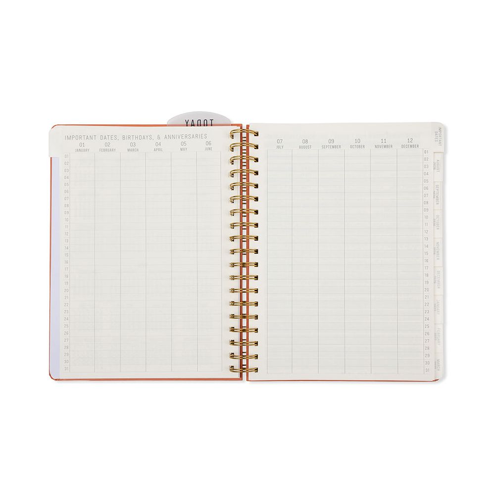 2026-2027 Tangerine Standard Issue Weekly Desk Planner