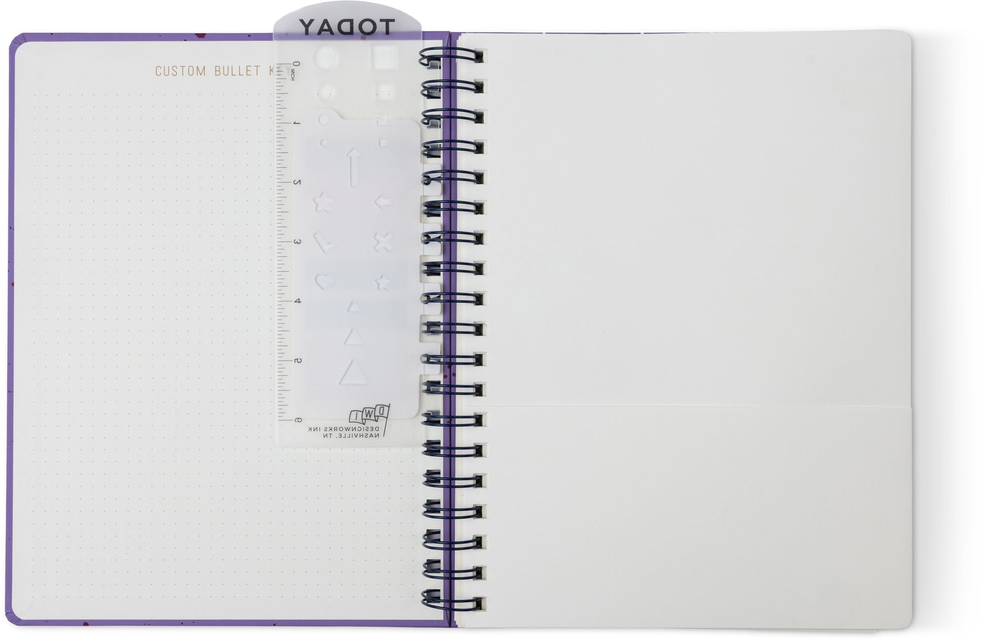 2027 Purple Paint Splatter Weekly Desk Planner