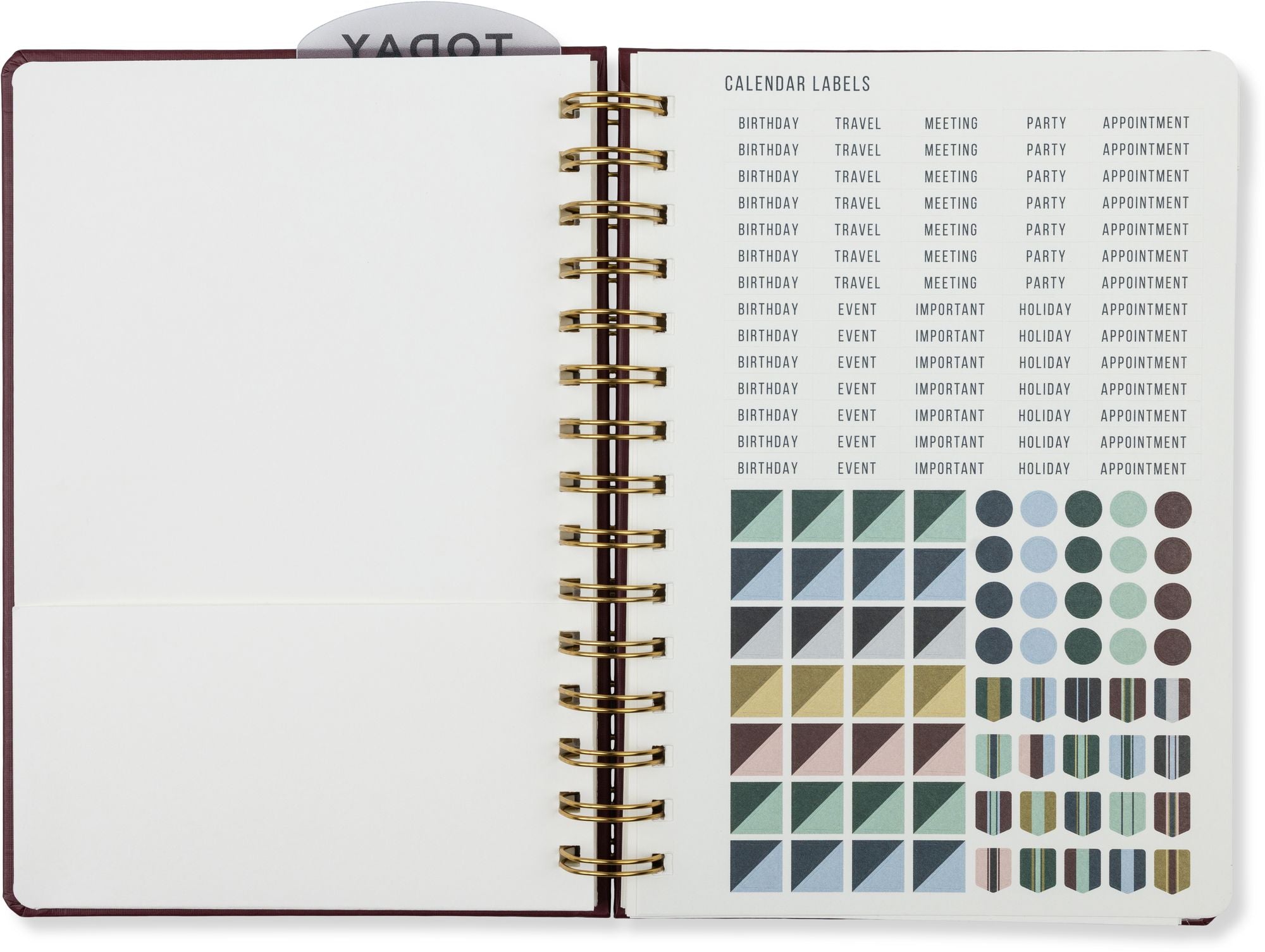 2027 Standard Issue Maroon Weekly Desk Planner