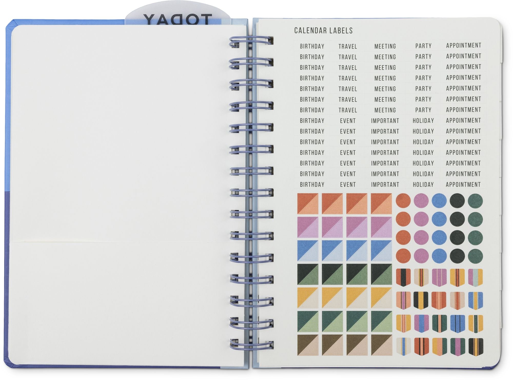2027 Standard Issue Blue Color Block Weekly Desk Planner