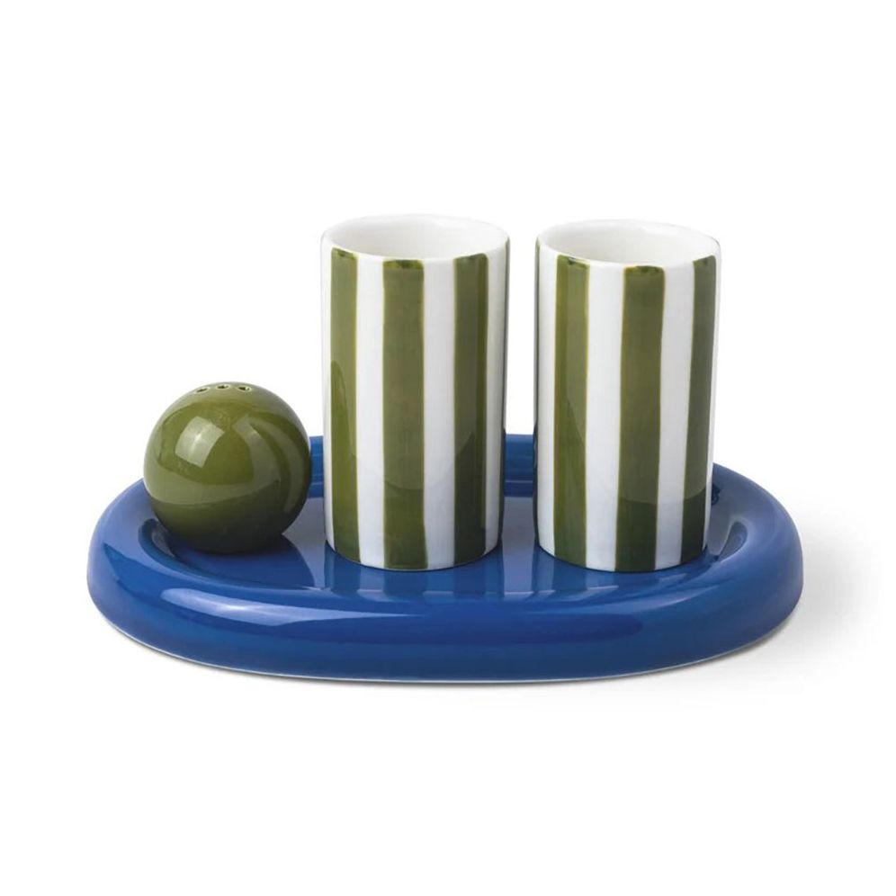 Lily Mae Olive and Cobalt Shot Glasses Set of 2