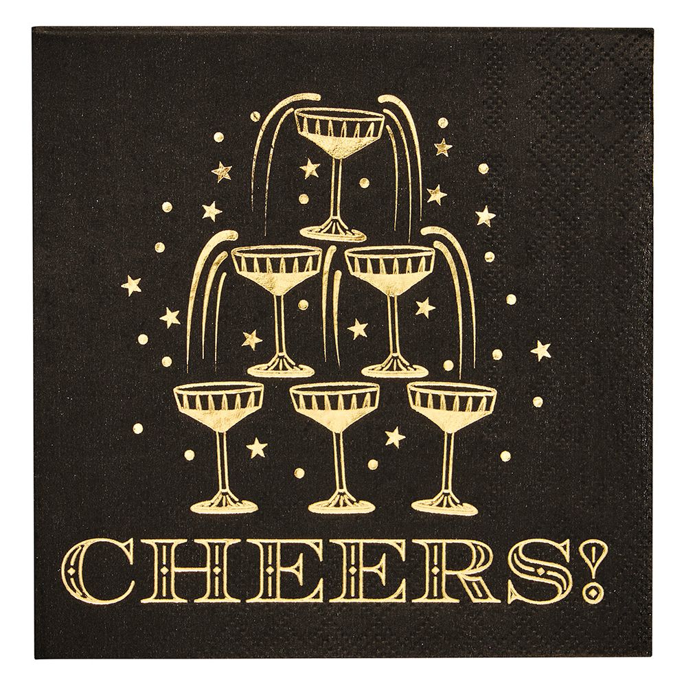 Midnight Sparkle Cheers Cocktail Napkin