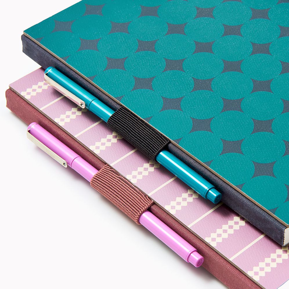 Teal Diamond Paper Wasp LG Lined Journal