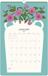 2026-2027 Paper Source Modern Vases Tall Wall Calendar