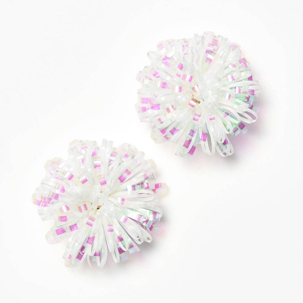 Iridescent 4" Bow S/2