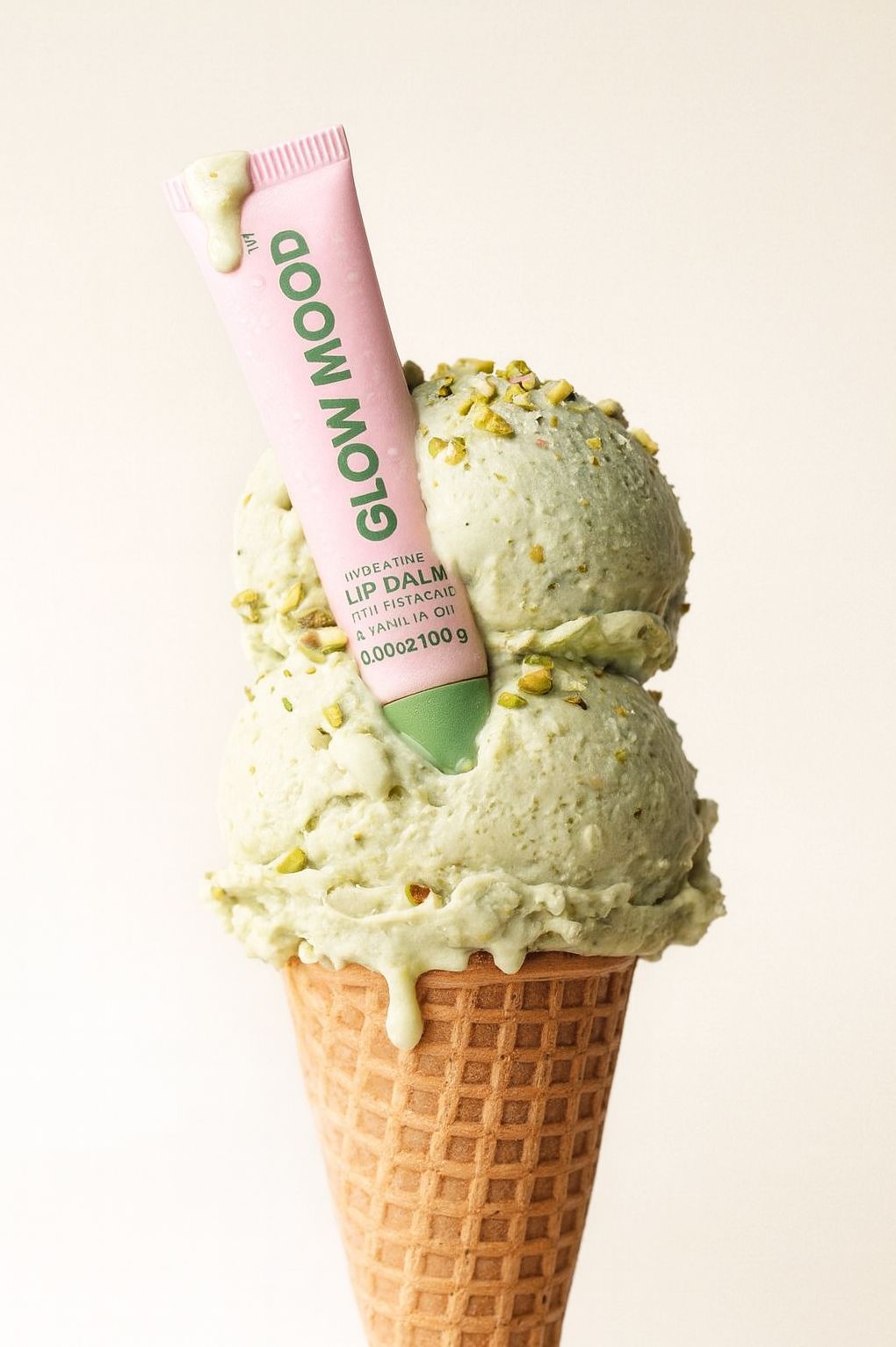 Glow Mood Pistachio and Vanilla Lip Balm