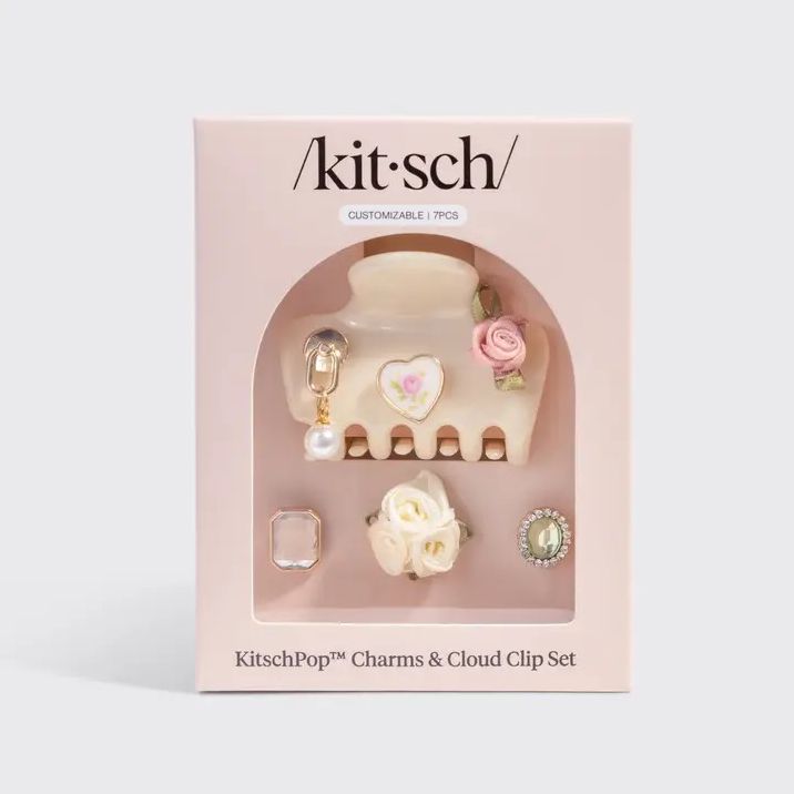 KitschPop Cloud Clip 7pc Set Vintage - Pearlized Cream