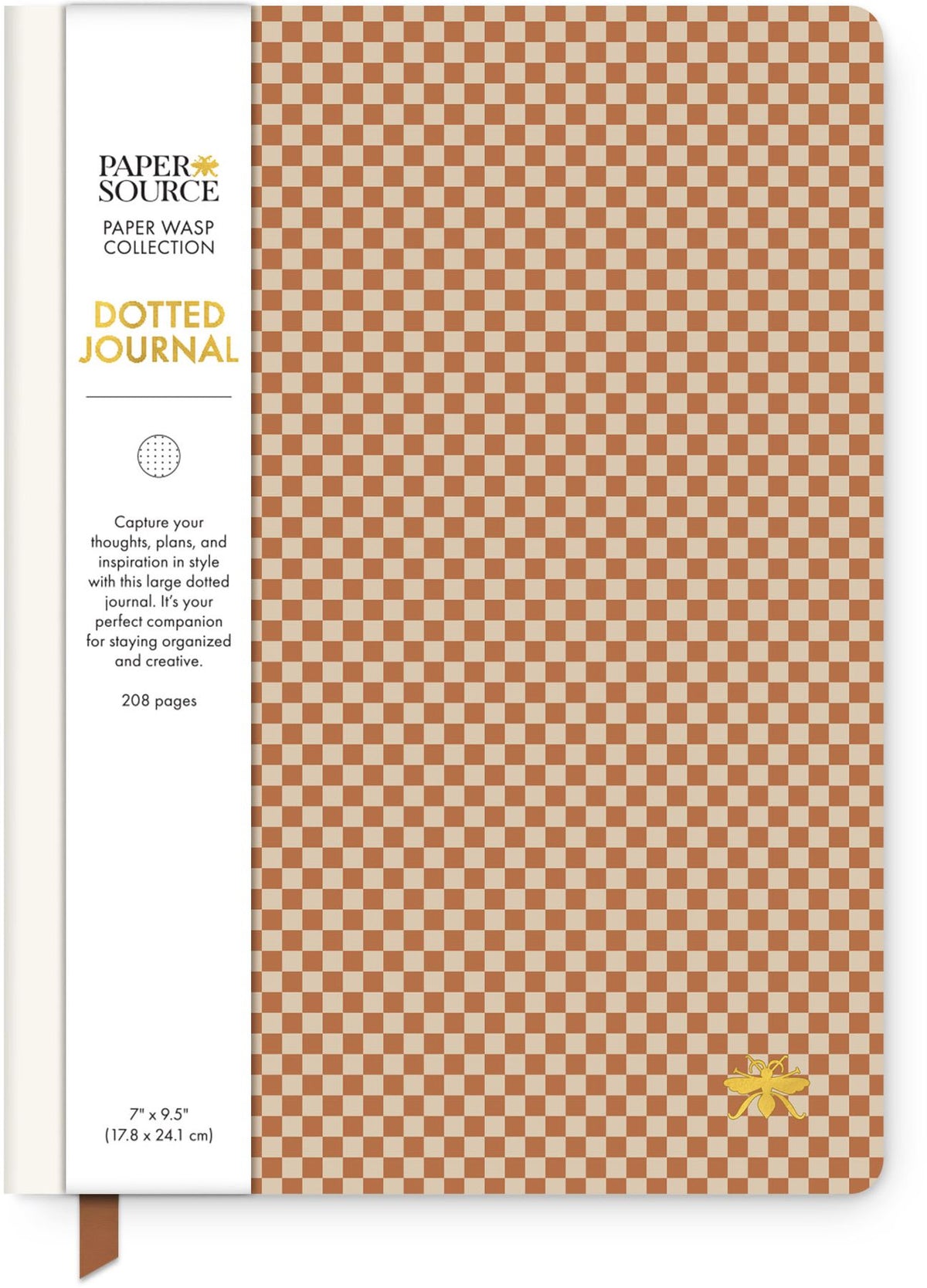 Maple Checks Paper Wasp LG Dotted Journal