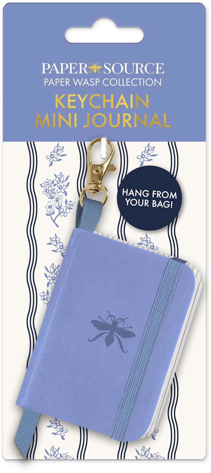 Hydrangea Paper Wasp Keychain Mini Journal