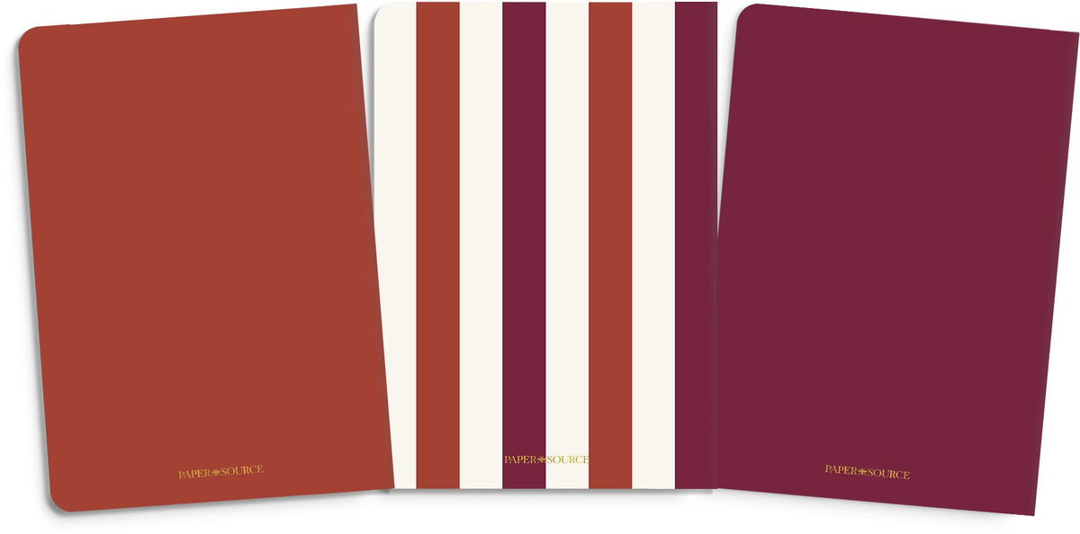 Burgundy Paper Wasp S/3 Notebooks